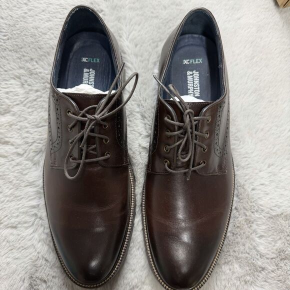 Johnston & Murphy CODY Plain Toe Mahogany FG Leather Dress Shoes Size 11 main image 7